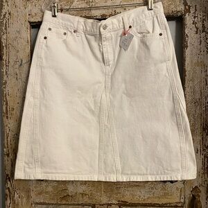 GAP Classic White Denim Skirt